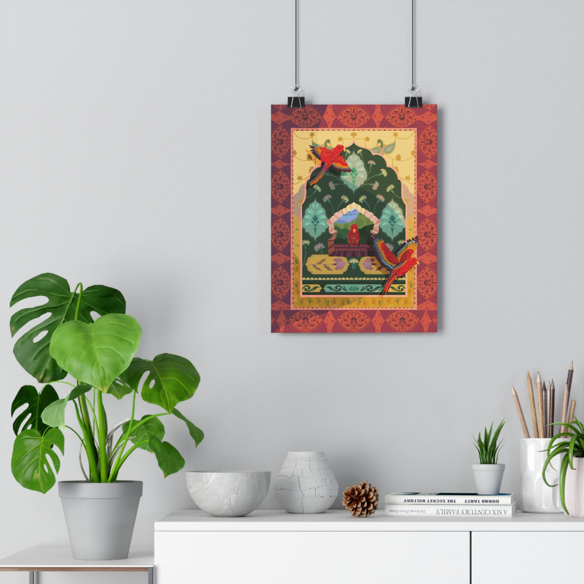 Giclée Art Print — Exotic Bird Persian-Style Illustration